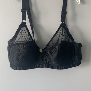 What Katie Did black mesh dot bullet bra 32B